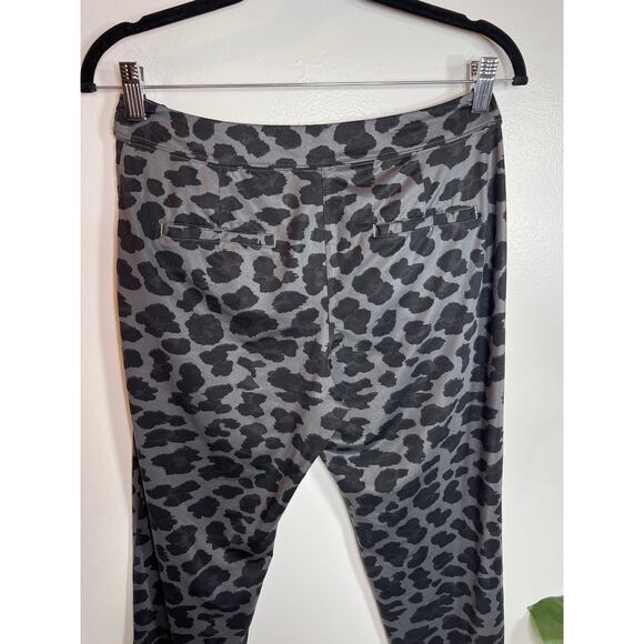 Lululemon Jet Slim Crop Cherry Cheetah Dark Slate Black Soft Luon Medium - Picture 5 of 8